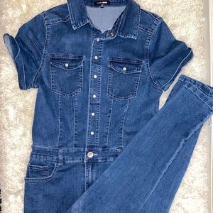 Denim Utility Jumpsuit
